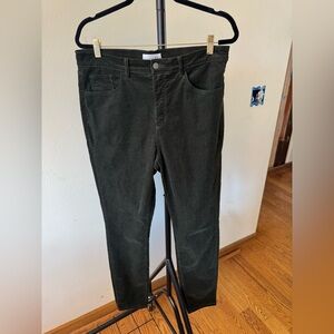 LOFT Olive Corduroy Trousers